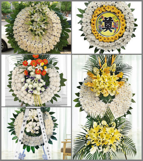四川成都彭州市葛仙山镇文林村花圈速递